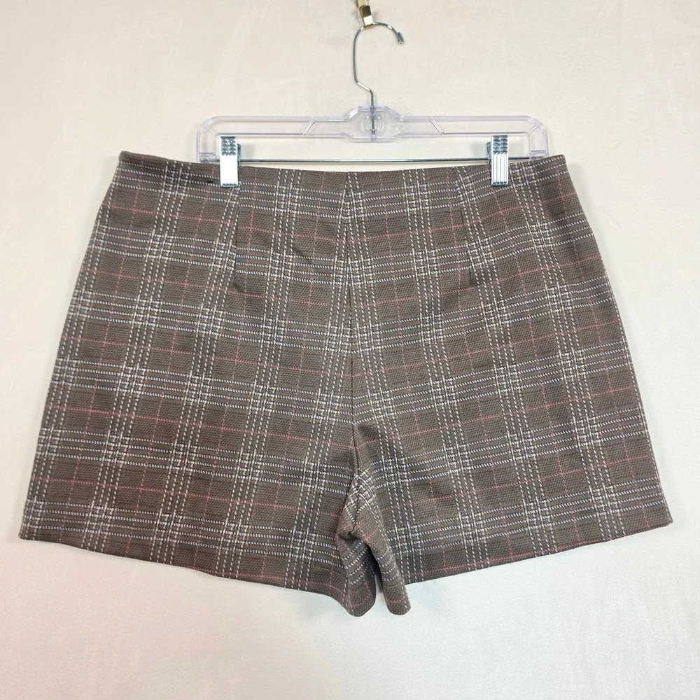 Maurices Plaid Skort Womens L Brown Academia Preppy Dark Academia‎ Y2K Coquette